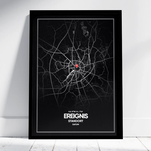 Besonderes Standort Poster schwarz