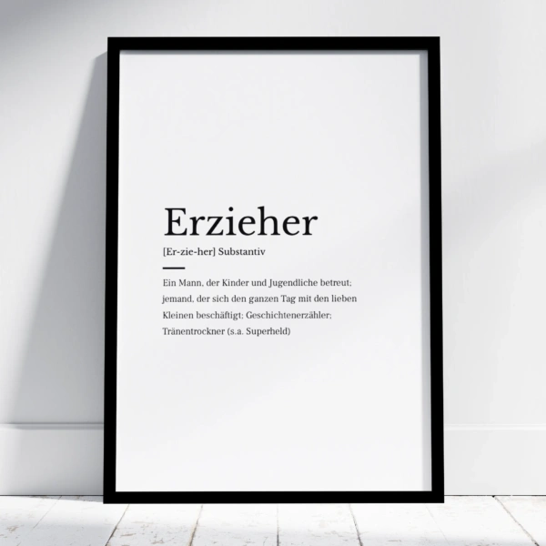 Erzieher Wörterbuch-Poster