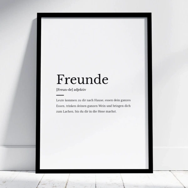 Freunde Wörterbuch-Poster