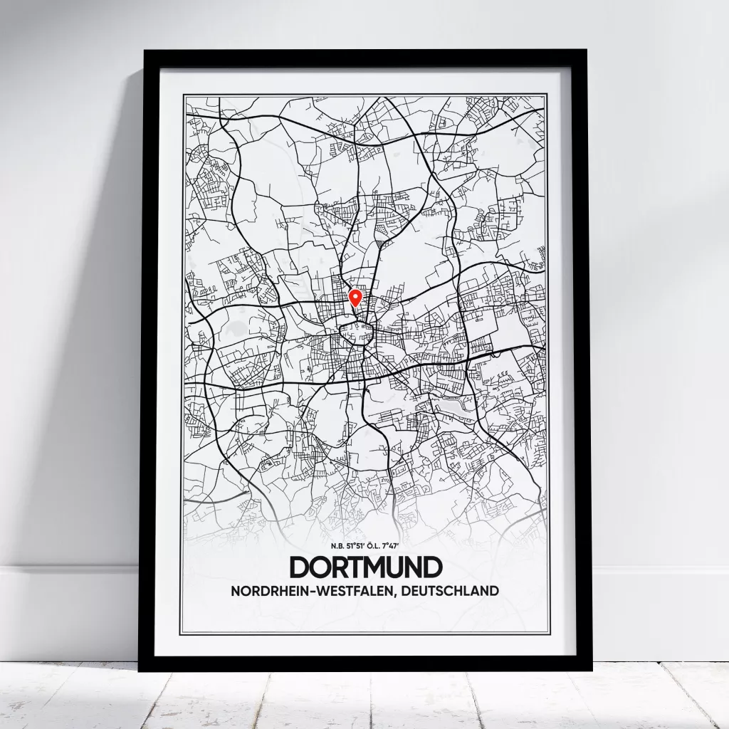 Dortmund Stadtplan Poster