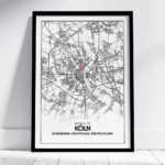 Köln Stadtplan Poster